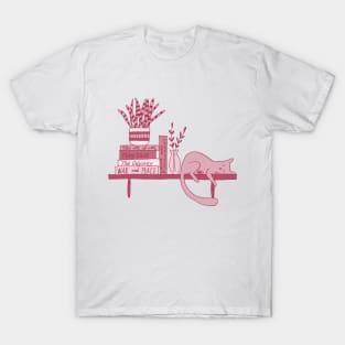 Cat, books and plants III T-Shirt